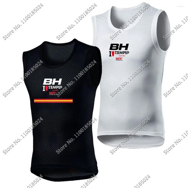 Jackets de corrida 2024 White Black Bh Team Ciclismo Jersey Sleesess Espanha Base Base Bipe