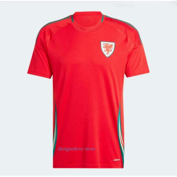 Herren -Tracksuit Wales Fußballhemden Bale Wilson Allen Ramsey World National Team Cup Rodon Vokes Home Football Shirt Kurzarm Erwachsene Uniformen Fans Spieler Version Version