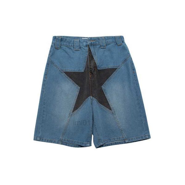 Herren Jeans Jeans Jeans Denim Shorts Männer Star Patchwork Sommerdesigner Bleiche Retro große Größe Short Hosen Hosenj6yw