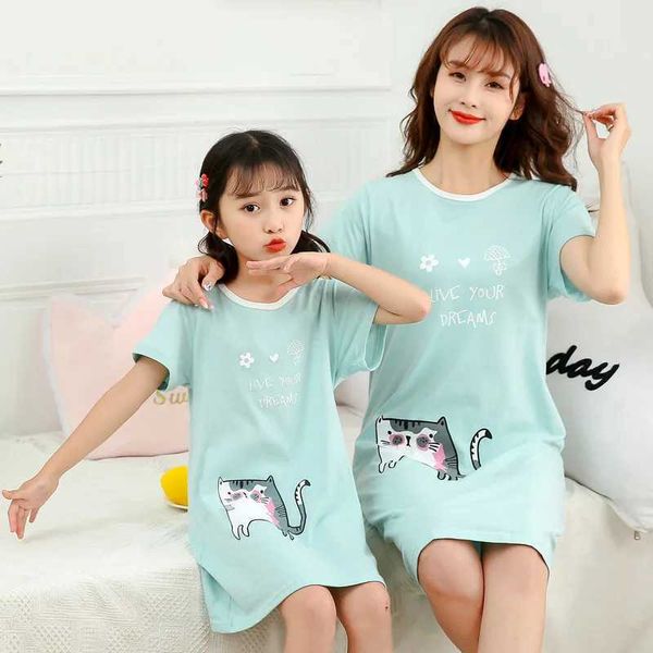 PAJAMAS Girl Cartuny Girl Cotton Childrens Summer Short Short Sleeping Girl Girl Pajamas Plus size Pajamasl2405