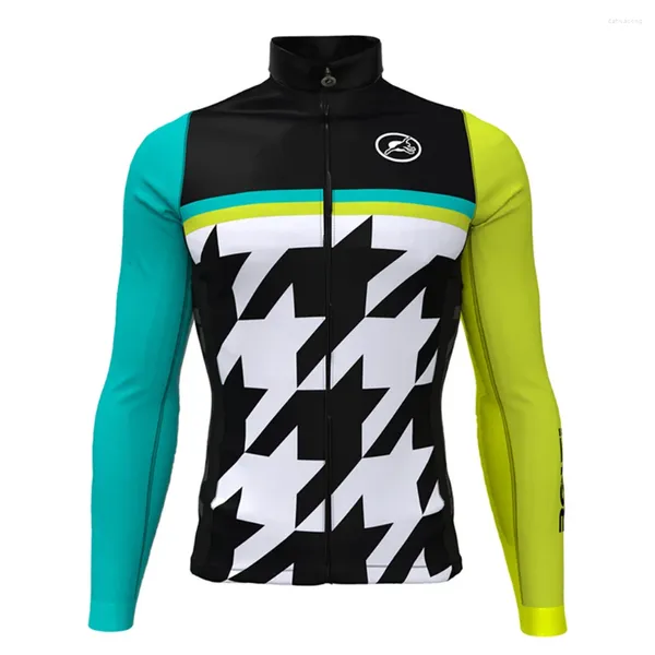 Gacche da corsa Rosti Inverno uomini in bicicletta per pile termica a maniche lunghe Traje Ciclismo Hombre Warm Bike Maglie per biciclette Pro Team Bicycle Abbigliamento