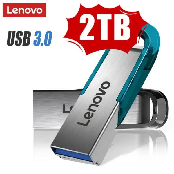 Adattatore Lenovo 2TB USB 3.0 Pen Drive Metal Disk Flash ad alta velocità 1TB 512 GB USB Memory Stick Pendrive 128GB per controllore PC/Laptop/PS4