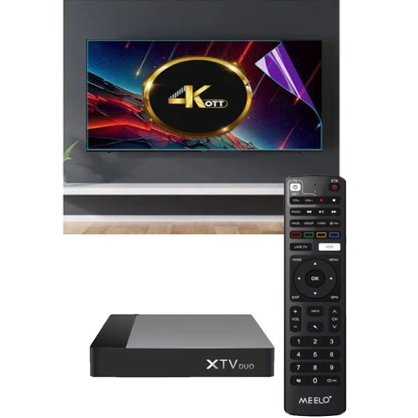 Outlet Factory Meelo XTV Duo set-top Box Core 100m Ethernet Dual Wifi con Bluetooth Smart Android TV Box Aggiungi 4K Ott 12m per Paesi Bassi Spagna UK