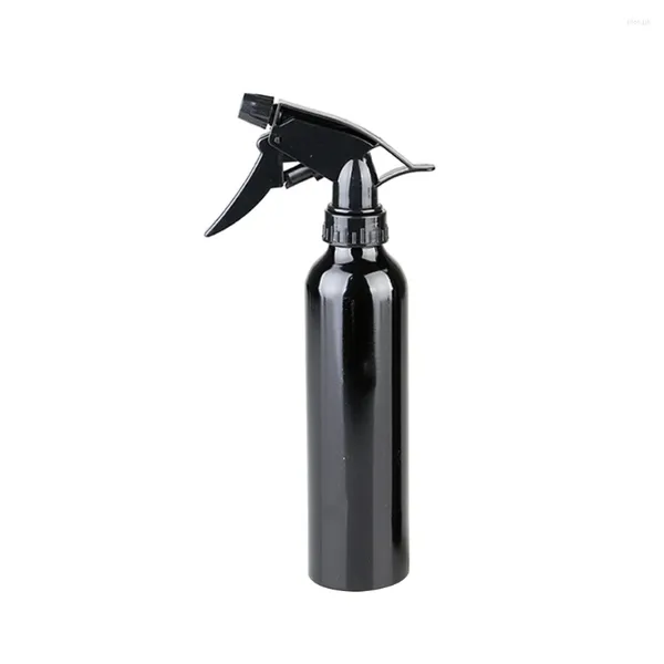 Speicherflaschen 250 ml schwarzer Aluminiumlegierung Sprühflasche leer Salon Wasser Sprühgerät Nachfüllbare Pflanze Multifunktional