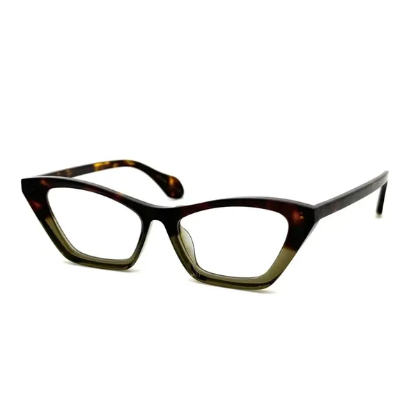 Teo occhiali ottici per uomini donne designer retrò tela tela acetato elasticità dettagliata elasticità cateye in stile anti-blu piastra di lente leggera con scatola