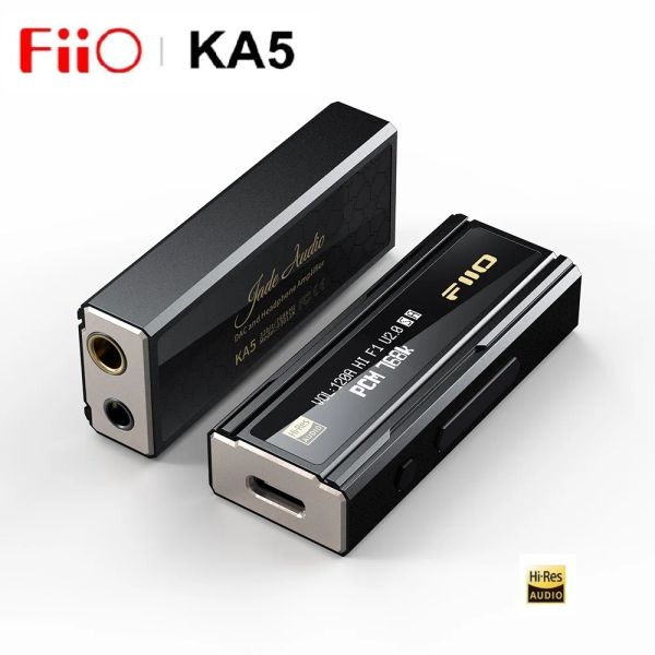 Verstärker Fiio Jadeaudio Ka5 USB DAC -Kopfhörer -Verstärker -Hirte Dual CS43198 Chip 3.5/4,4 mm Audiokabel PCM 768KHz DSD256 Android iOS Win Win