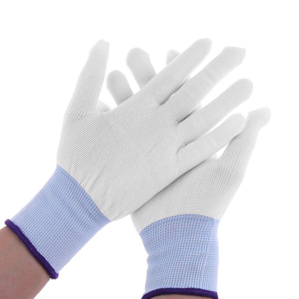Handschuhe 1 Paar nützliche heiße praktische weiße Nylon -Verpackungshandschuhe Anwendungswerkzeuge für Autoverpackung Vinyl Aufkleber Gartenhandschuhe Fäustlinge Handschuhs Handschuhe