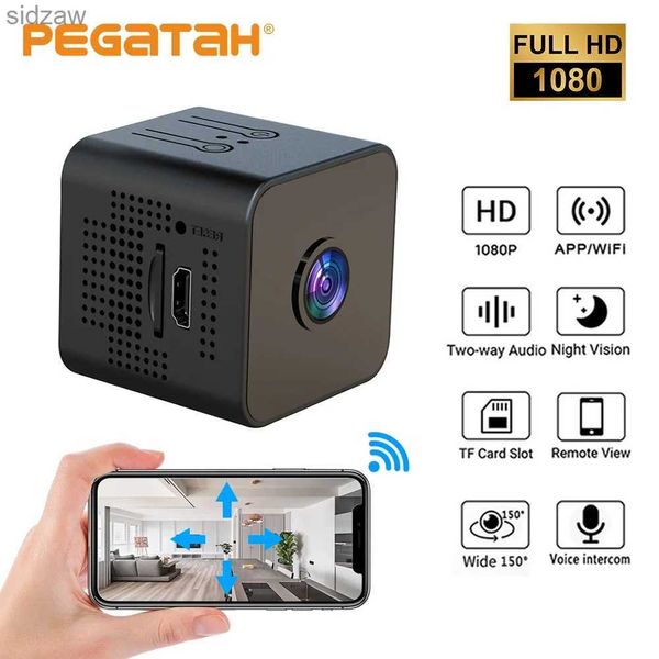 Mini -Kameras Pegatah 1080p Mini WiFi -Kamera Nachtsicht Bewegung Erkennung IP -Kamera Visueller Fernbedienungsregel Monitor Tragbare drahtlose Mini -Kamera WX