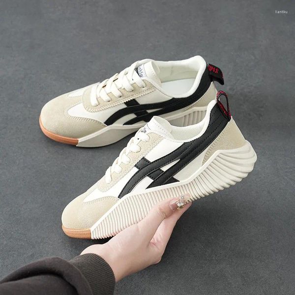 Sapatos casuais 2024 Spring Women's Sneakers Woman Non Slip Sport Feminino Fellow confortável treinadores Lady Lady Up Vulcanized Calfedes