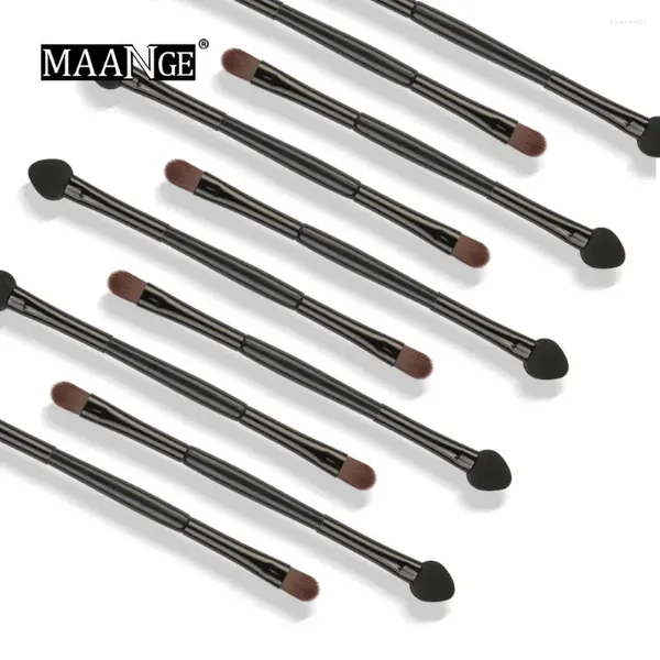 Pincéis de maquiagem MaangeProfessional Brush Eyeshadow Eyesbrow Black Sponge Cabela Pólo Cílios Ferramentas Maquiagem