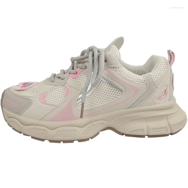 Scarpe casual sneakers da donna 2024 piattaforma di moda tennis femmina femmina-shoes designer tacchi spessi tacchi addestratori roses in pizzo-u