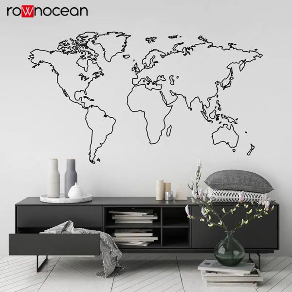 Aufkleber World Map Globe Umriss