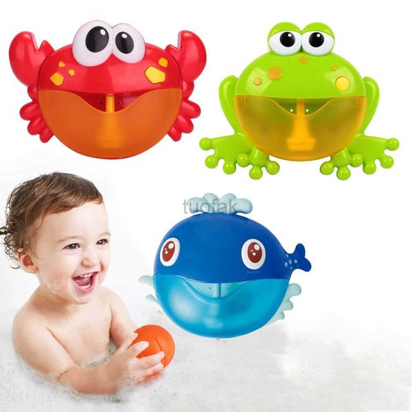 Bath Toys Crab Bubble Soap Soap Bath Bath Bath Electric com Music Toys Kids Frog Machine Bubble automático Função de sapo Piscina de natação D240507