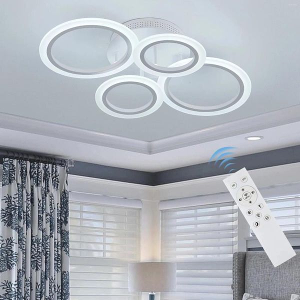 Luzes de teto Lâmpada LED doméstica com aplicativo Dimmable Modern Style Bedroom Instalação de superfície clara AC 85-265V Sala de jantar