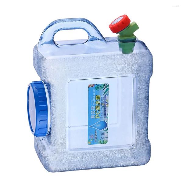 Garrafas de água 5L Recipiente com torneira pode balde de grande capacidade garrafa alimento alimento portátil