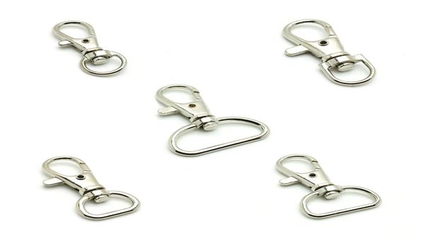 100pcslot matel ganci a scatto rotante girevole per zaino cinguettale da 9mm25mm nickel aragosta nichelata Clasps9616789