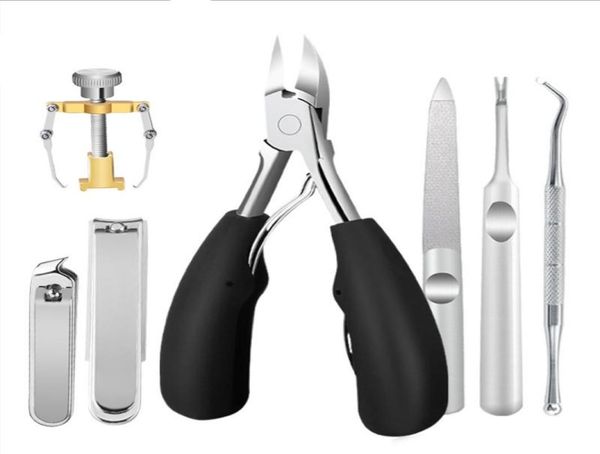 Kit per nail art 7pcs set kit di rimozione della cuticola Terrimmer Clipper per chiodi incarniti Pedicure Manicure Corrector Tool5423246