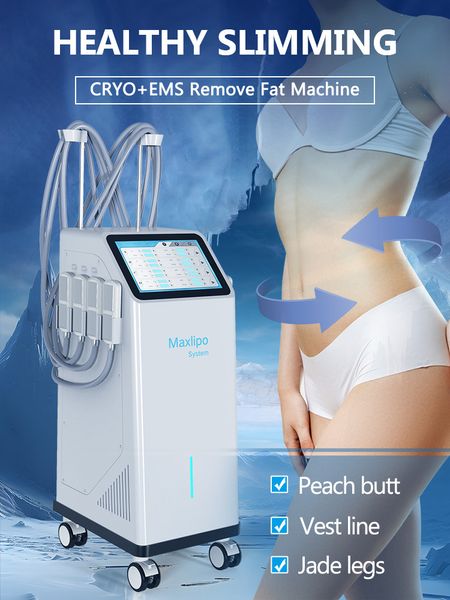 2 в 1 EMS Cryolipolysis No Vacuum Cryo Slim Cryoterapy Fat Freezing Machin