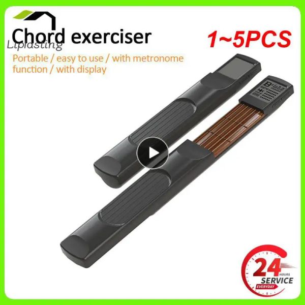 Accessoires 1 ~ 5pcs Portable Pocket Gitarre Chord Trainer Übung Tools Rotatable Akkorde Chart Screen Gitarrenfinger Trainer für Anfänger