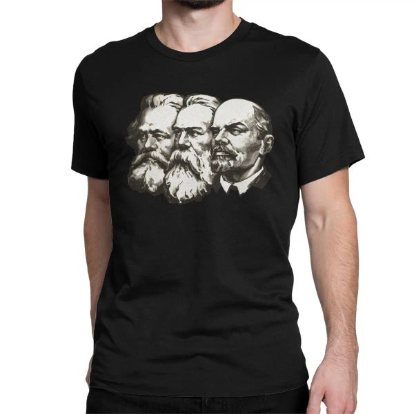 T-shirts Men tshirt marx Engels e Lenin the Soviet Unionntshirt Vintage Cotton Communismo Comunismo URSS Comrades