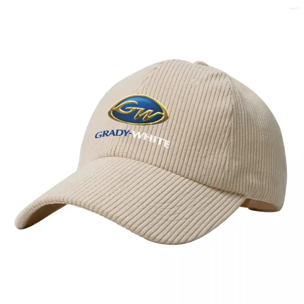 Caps de bola grady White Logo Corduroy Baseball Cap viseira térmica Kids Hat Tea Boy Child Women's Women