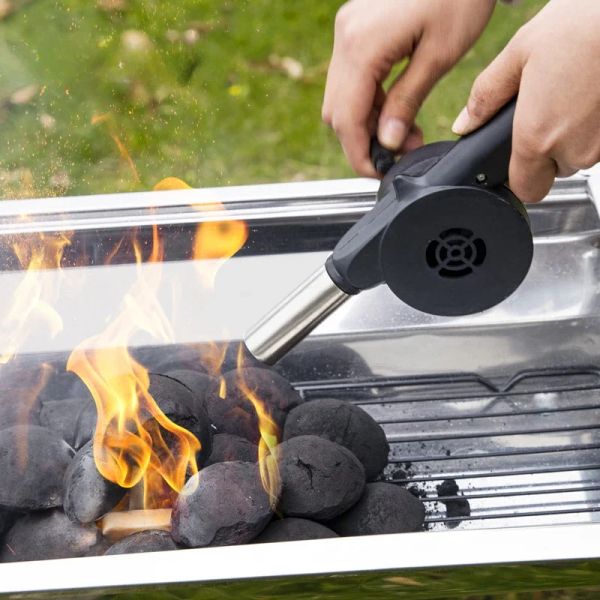 Accessoires BBQ Tools Hand betriebene Gebläse Hand BBQ Lüfter Outdoor BBQ Lüfter Luftgebläse für Grill Picknick Handbuch Grill Lüfter Feuerwehrburge