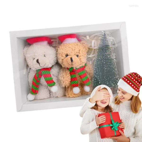 Weihnachtsdekoration Stoffed Bear Set Plush Doll Mini Tierspielzeug