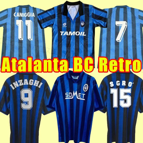 1996 1997 Atalanta Bergamasca Retro Soccer Jersey 96 97 Filippo Inzaghi Bonacina Sgro Morfeo Vintage Classic Football Shirt 1991 91