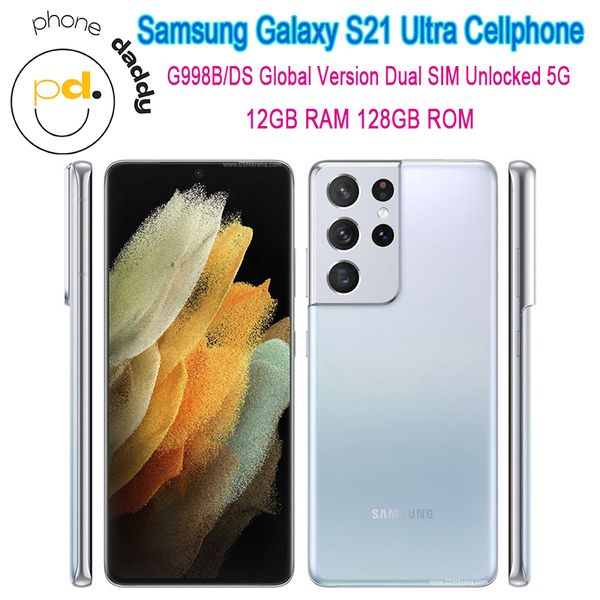 Original Samsung Galaxy S21 Ultra 5G G998B/DS Global Version Unlocked Phone 6.8 