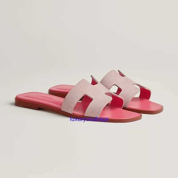 Designer Hot Womens Oran Flat Sandals con logo H Refined francese Stile di semplicità popolare con le pannelli classici di moda da donna in estate must-have nq4d