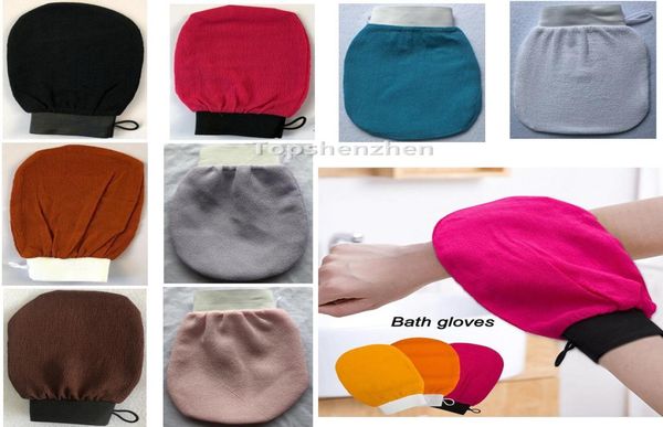 9 colori Scrubber vani da bagno Hammam Strofinare guanti a doppia faccia esfoliante guanti marocchi asciugamani marocchino esfoliante Mitt Magic 4066159