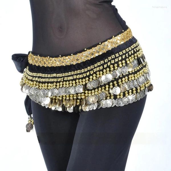 Desgaste do palco 2024 Belly Dance Costume Roupas Belrinha Bellydance Chaist Scondf Womf Women Girl With 248 Gold Coin 10 Color