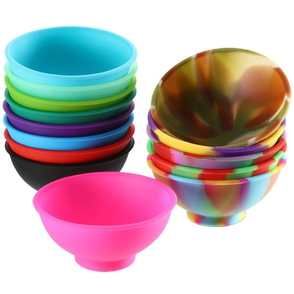 Мини -силиконовые компоте миски для хранения приправа рисовая миска для детей мягкая гибкая чаша кухня под ослканноватой посуды.