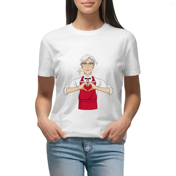 T-shirt di pollo polos da donna in oversize abbigliamento estetico cotone