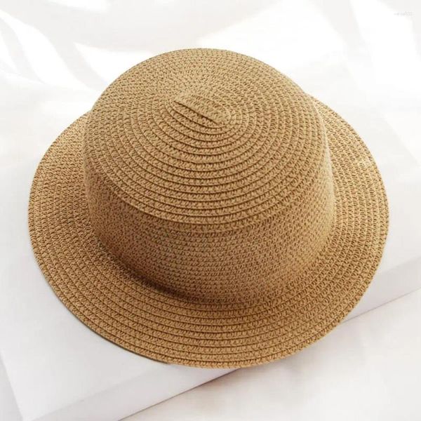 Berats Frauen Männer Strohhut Sommersonne Anti-UV Outdoor Camping Fischereiferien Beach Visorkappen Hüte Sonnenschutz Eltern-Kind-Kind