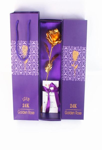 24k Gold Rose Flowers Valentino Regalo per le decorazioni per la casa di matrimonio con ferie con fiore artificiale rosa8533506