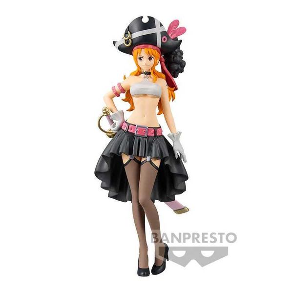 Figuras de brinquedo de ação Banpresto original One Piece DXF Redtheater Navigator Girl 17cm Nami Japan Cartoonpvc Action Doll Toy Coleção Modelo de presente Doll T240506