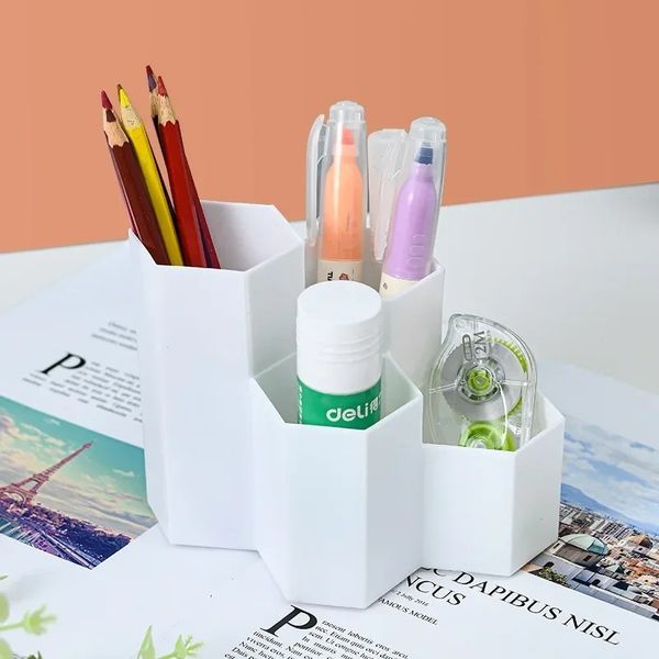Caixa de caneta de mesa de grande capacidade Caixa de armazenamento de lápis Escola Office Pension Pens Brush Stand Stand Storage Box