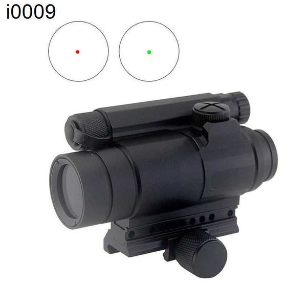 Original e tático M4 Red Green Dot Reflexo Vista Vista Rifle Escopo Colimador 2 MOA Óptica com espaçador e Mount QRP2