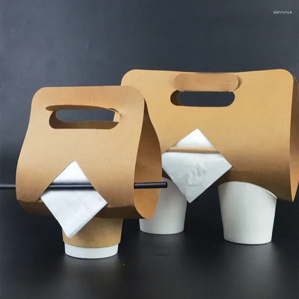 Dispositiva di latte usa e getta usate tè portano portano portandosi a tazza ispessita per la carta da asporto da asporto per la maniglia portatile per tazze da caffè