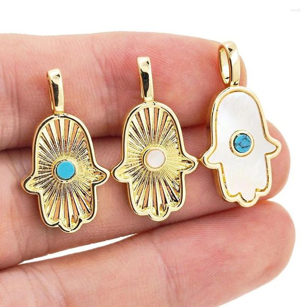 Colares pendentes Classic Fatima Hamsa colar de mão de colar de ouro Jóias personalizadas Jóias Diy Fazendo acessórios de amuletos