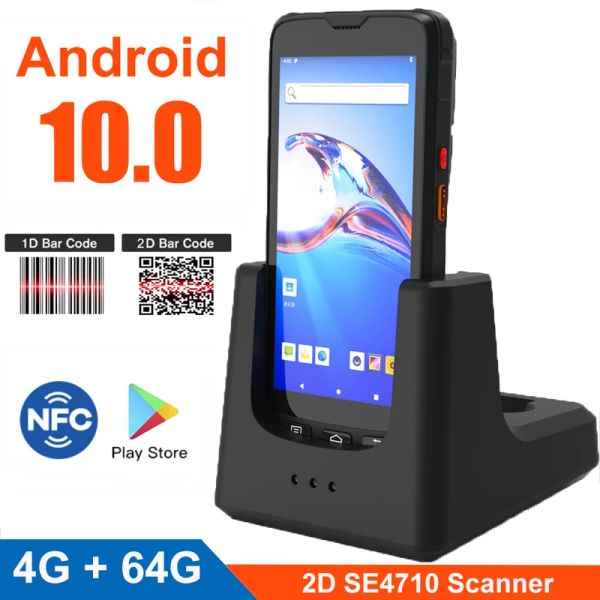 Scanners Rugline Octacore Android 10 Mobile Data Collector 1D 2D CODE SCANNER IP67 REDHELD PDA UHF Reader RFID con 4G RAM 64G