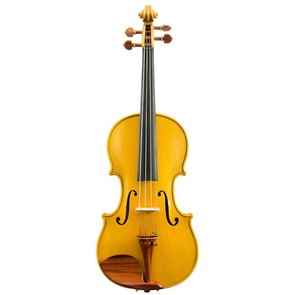 Violino standard V06W a vernice giallo brillante acero di abete solido acustico