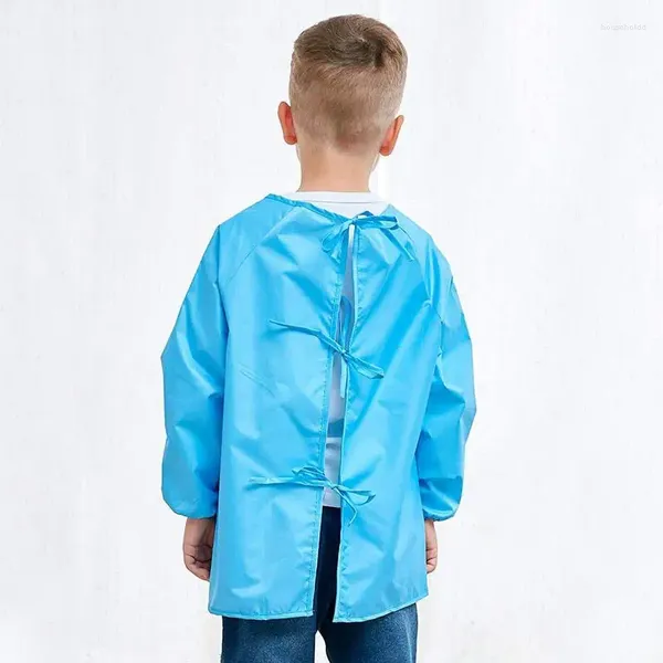 Set di abbigliamento 1pc bambini dipingere un grembiule con artigianato tascabile maniche lunghe portatili per bambini che disegnavano arte per la scuola