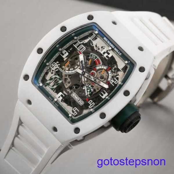 Minimalista RM Wrist Watch RM030 White Ceramic Le Mans Limited Edition Fashion Leisure Business Sport