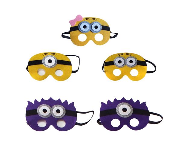 Die Minions -Masken kleine gelbe Mädchenmaske für Kinder Halloween Weihnachtskostüme Maskerade Masken Party bevorzugt Geschenke1197915