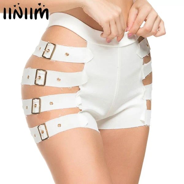 Vestito iiniim womens high waist slow out con pantaloncini pantaloncini corti gotici pantaloni corti bar bar hot clubwear hot clubwear