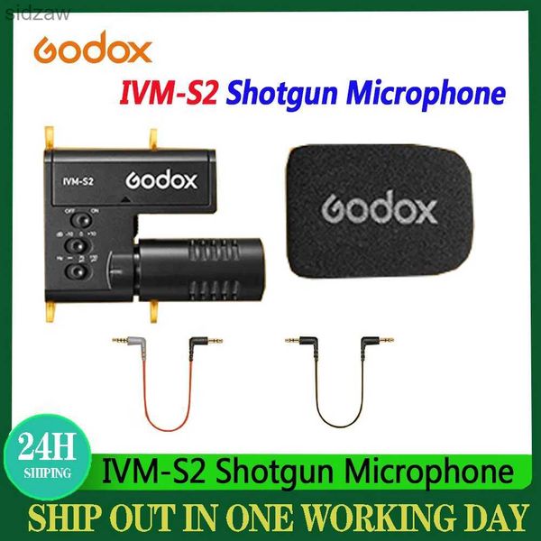 Mini Kameralar Godox IVM-S2 Mikrofon Cep Telefonu Mikrofon SLR Kamera yerinde kayıt röportajı av tüfeği kondenser mikrofon wx