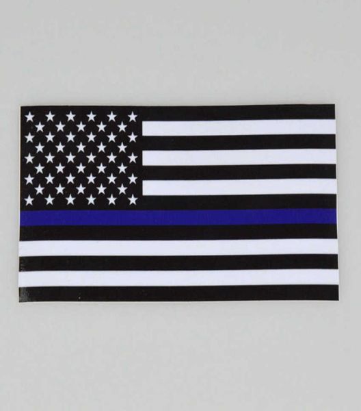 Thin Blueline USA Police Flags автомобильные наклейки на флаг грузовики компьютерная наклейка 1143635см окно Cyz30793118888