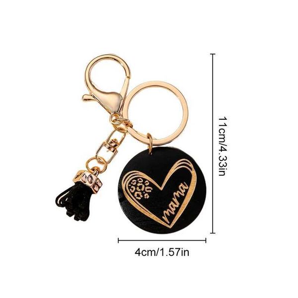 Tornari per la moda Motivi a forma di cuore Lettere di portachiavi Mama Rings Key Rings Mother Creative Charghil